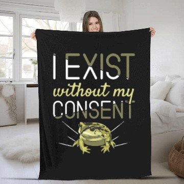 Discover I Exist Without My Consent Frog Fleece Blankets