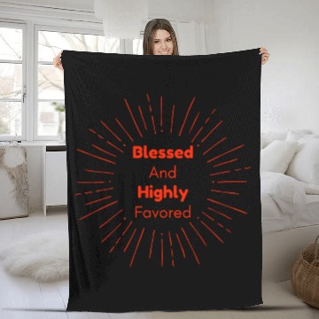 Discover Blessed and Highly Favored Scarlet Fleece Blankets