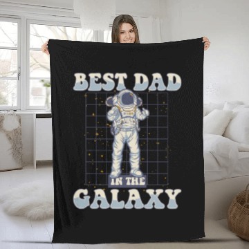 Discover Best Dad In The Galaxy Astronautical Spacecraft Fleece Blankets