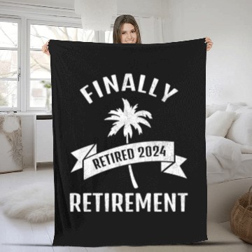 Discover Finally retirement Retired 2024 Retiring Gift Fleece Blankets