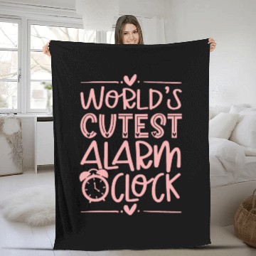 Discover Cutest Alarm Clock Newborn Baby Fleece Blankets