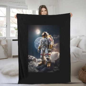 Discover To the moon best design Fleece Blankets