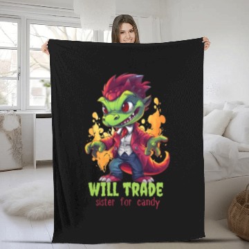 Discover Will Trade Sister for Candy: Halloween Bargain Fleece Blankets
