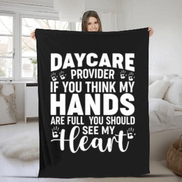 Discover Daycare Provider Childcare Pre-k Teacher Appreciat Fleece Blankets