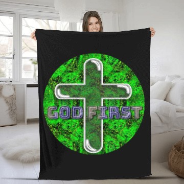 Discover God First [2] Green Fleece Blankets