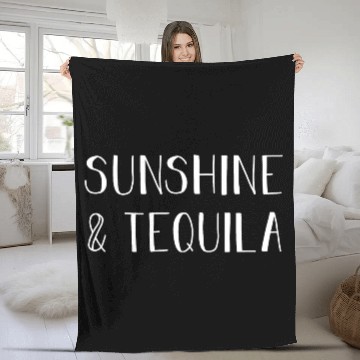 Discover Sunshine Tequila Gift For Tequila Lover Fleece Blankets