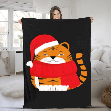 Discover Cute Winter Tiger Cub Fleece Blankets