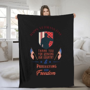 Discover Veterans Day Fleece Blankets