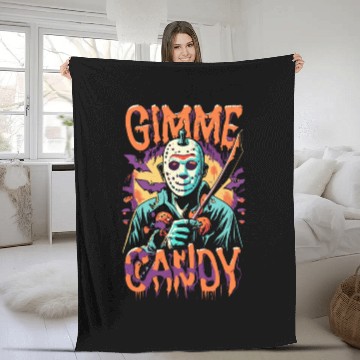 Discover Halloween Gimme Candy Spooky Season Fleece Blankets