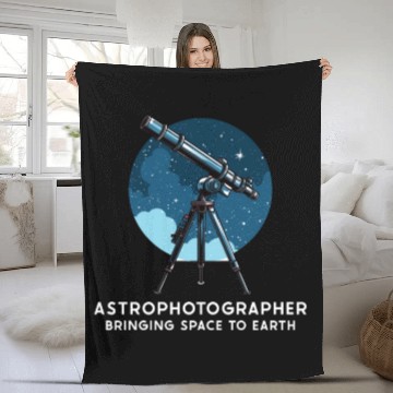 Discover Astrophotography Astronomy Space Camera Star Watch Fleece Blankets