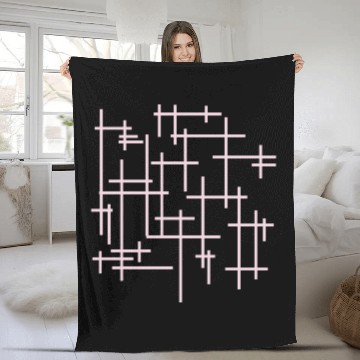 Discover line design, graphic design, Fleece Blankets