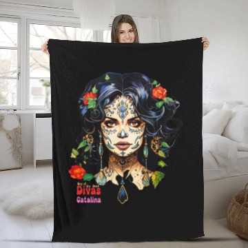 Discover Day of the Dead Divas - Catalina Fleece Blankets
