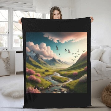 Discover Natural beauty Fleece Blankets