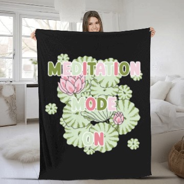 Discover Lotus meditation mode on Fleece Blankets