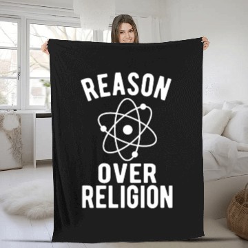 Discover Atheist Atheism Anti Religion Securalism God Sucks Fleece Blankets