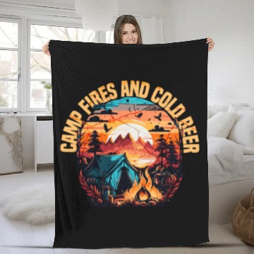 Discover Camping Fleece Blankets, Solo Camping, Night Camping