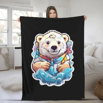 Discover Polar Bear Kawaii Fleece Blankets