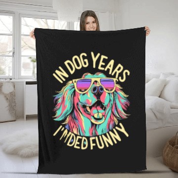 Discover golden retriever design Fleece Blankets for dog lover