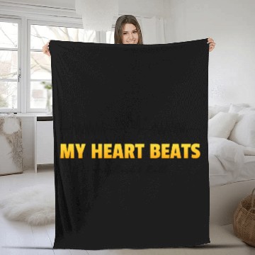 Discover My Heart Beats For Rock Roll Fleece Blankets