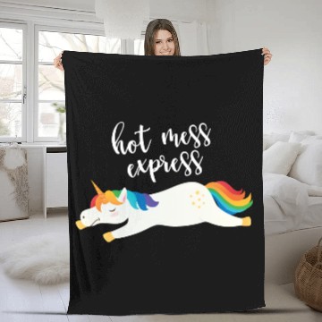 Discover Hot Mess Express Magical Unicorn Fleece Blankets
