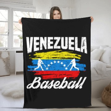 Discover Venezuela Baseball Team Championship Fleece Blankets