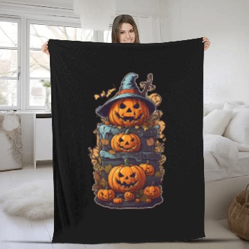 Discover Happy Halloween Pumpkins 24 Fleece Blankets