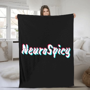 Discover Neurospicy Neurodivergent ADHD Autism Awareness 3 Fleece Blankets