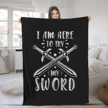Discover Sword Fight Warrior Kendo Victory Fleece Blankets