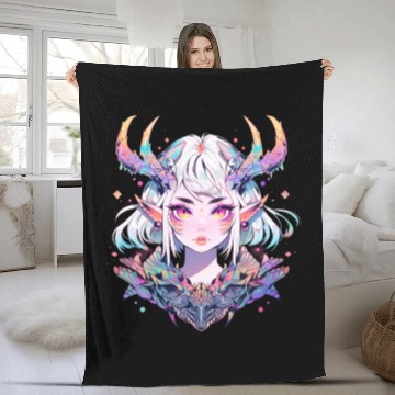 Discover Cute Dragon Fairy Fleece Blankets