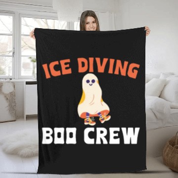 Discover Ice Diving Boo Crew Halloween Fleece Blankets