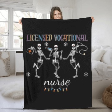 Discover Funny Licensed Vocational Nurse Christmas Gift Fleece Blankets