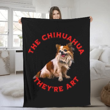 Discover "Chihuahua: A Masterpiece of Cuteness" Fleece Blankets