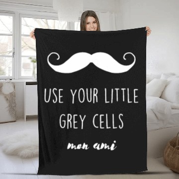 Discover USE YOUR LITTLE GREY CELLS Fleece Blankets