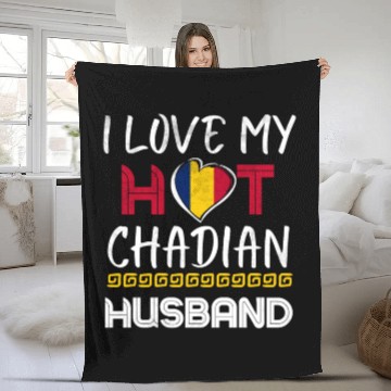 Discover Funny Chadian Husband Proud Wife Fleece Blankets