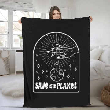 Discover Boho Hand Strings Save The Planet Fleece Blankets
