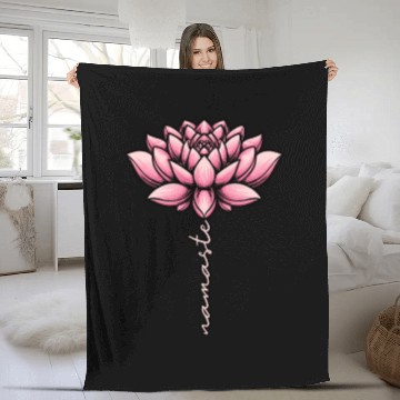 Discover Namaste Lotus Fleece Blankets