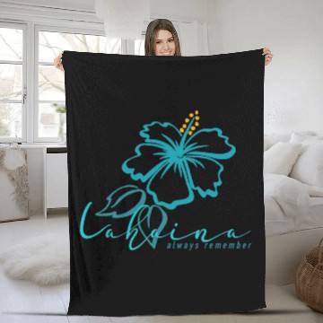 Discover Blue Hibiscus: Lahaina - Always Remember Fleece Blankets