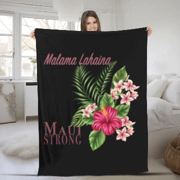Discover Malama Lahaina: Maui Strong Fleece Blankets