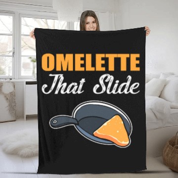 Discover Omelette that Slide Chef or Cook Gift Fleece Blankets