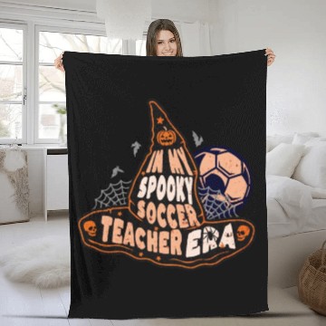Discover In My Spooky Soccer Teacher Era Witch Fleece Blankets