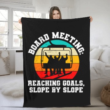 Discover Snowboarding Boards Meeting Snow Slope Snowboard Fleece Blankets