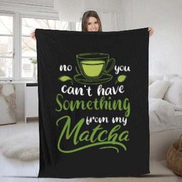 Discover Green Tea Lover Japanese Matcha Latte Drink Matcha Fleece Blankets