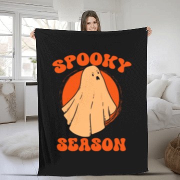 Discover Retro VIntage Halloween Costume Spooky Season Men Fleece Blankets