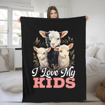Discover Goat Lover Kid Ranch Wool Farm Animal Farming Fleece Blankets