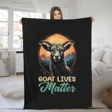 Discover Goat Lover Kid Ranch Wool Farm Animal Farming Fleece Blankets
