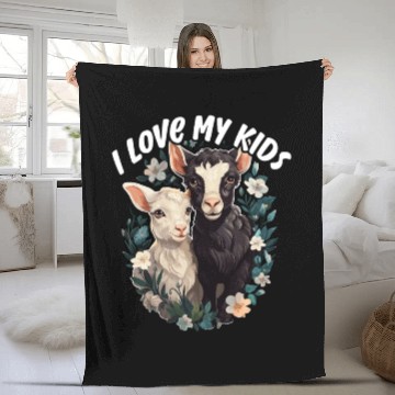 Discover Goat Lover Kid Ranch Wool Farm Animal Farming Fleece Blankets