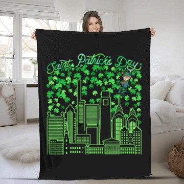 Discover Saint Patrick's Day Philadelphia Pennsylvania Fleece Blankets