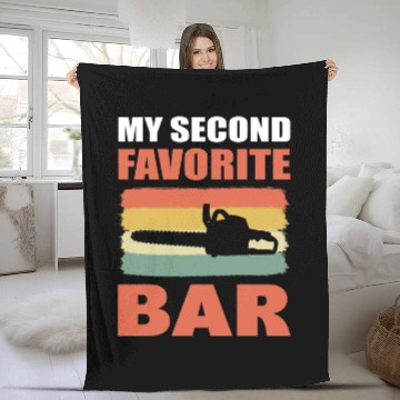 Discover Funny Chainsaw Logger Fleece Blankets