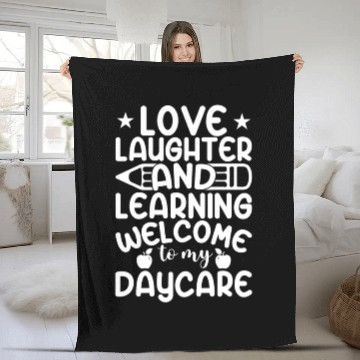 Discover Daycare Provider Childcare Pre-k Teacher Appreciat Fleece Blankets