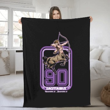 Discover Sagittarius Born in 1990 Zodiac star sign horoscop Fleece Blankets